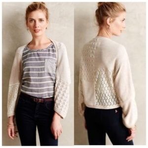 Anthropologie Angel of the North Patch Lace Shrug